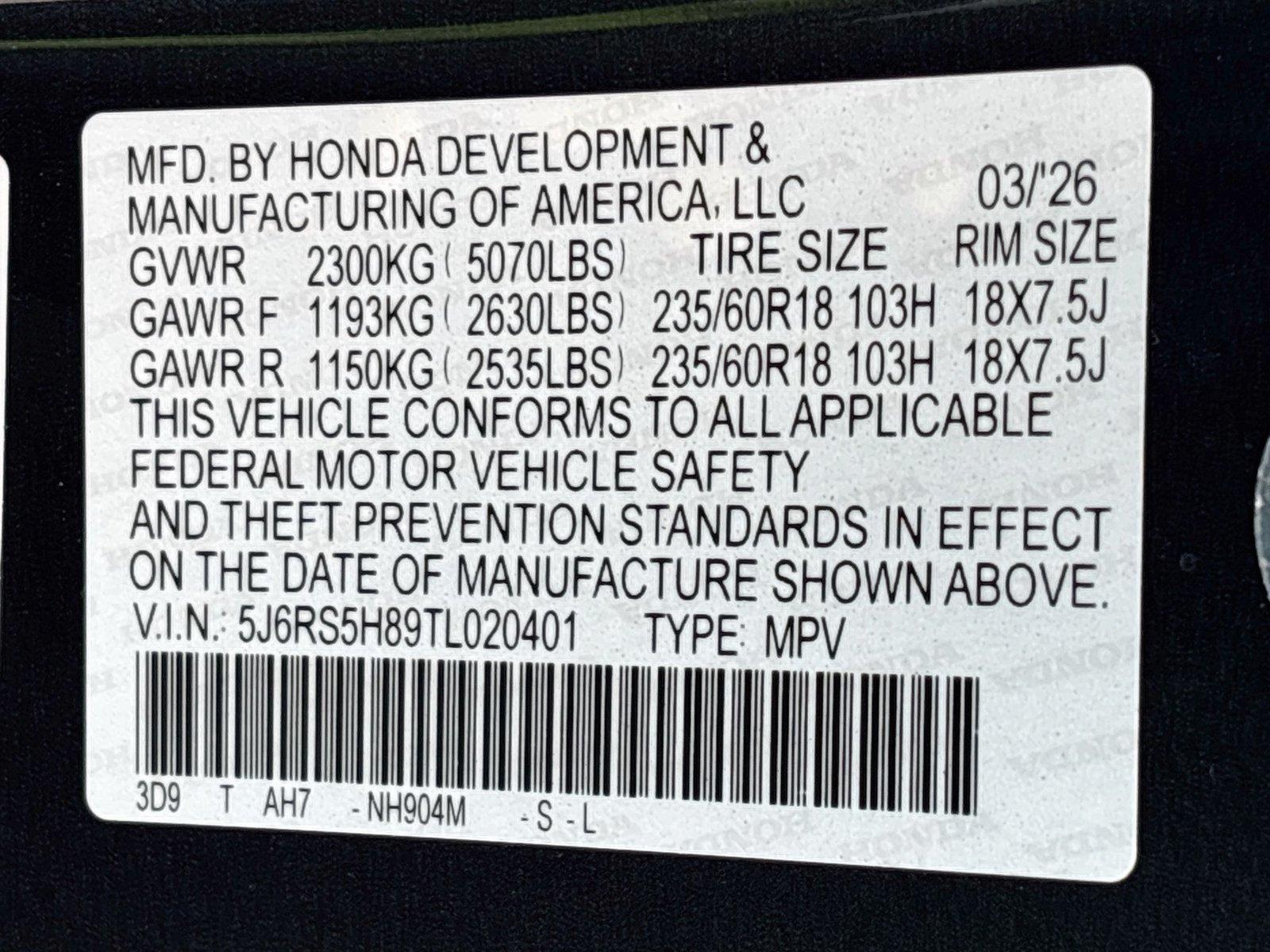 2026 Honda CR-V Hybrid Sport-L