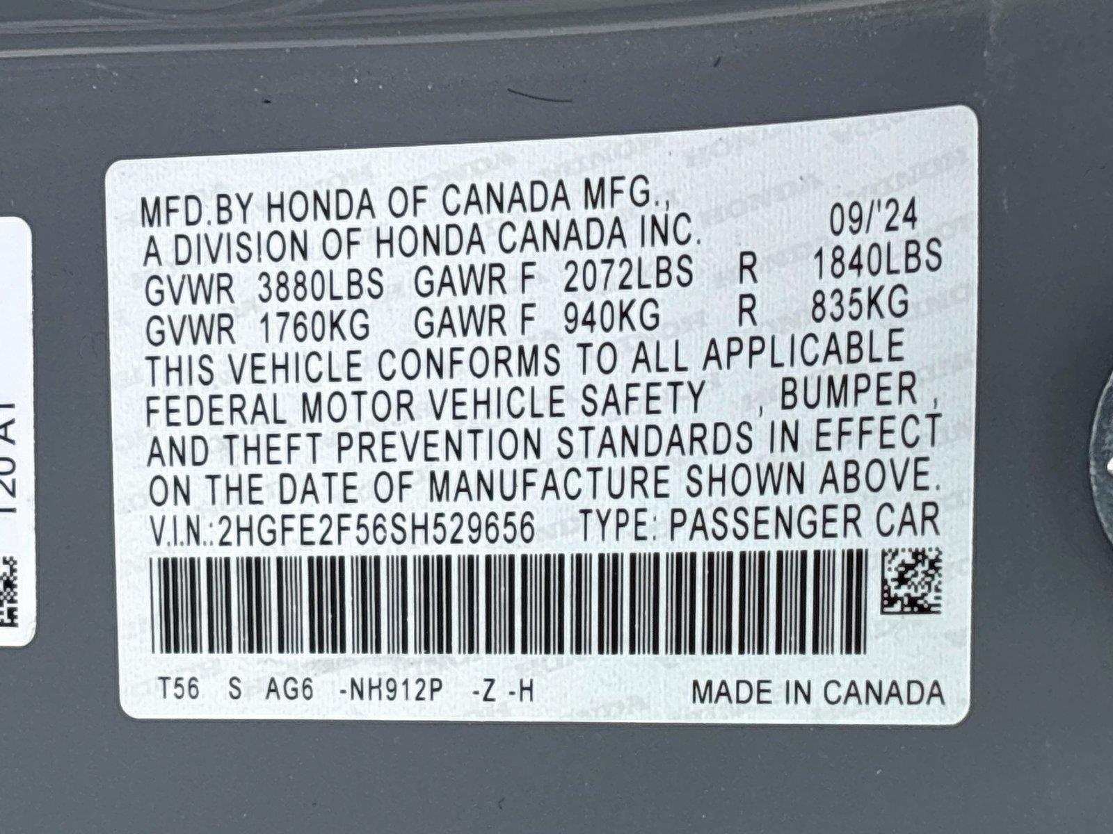 2025 Honda Civic Sport