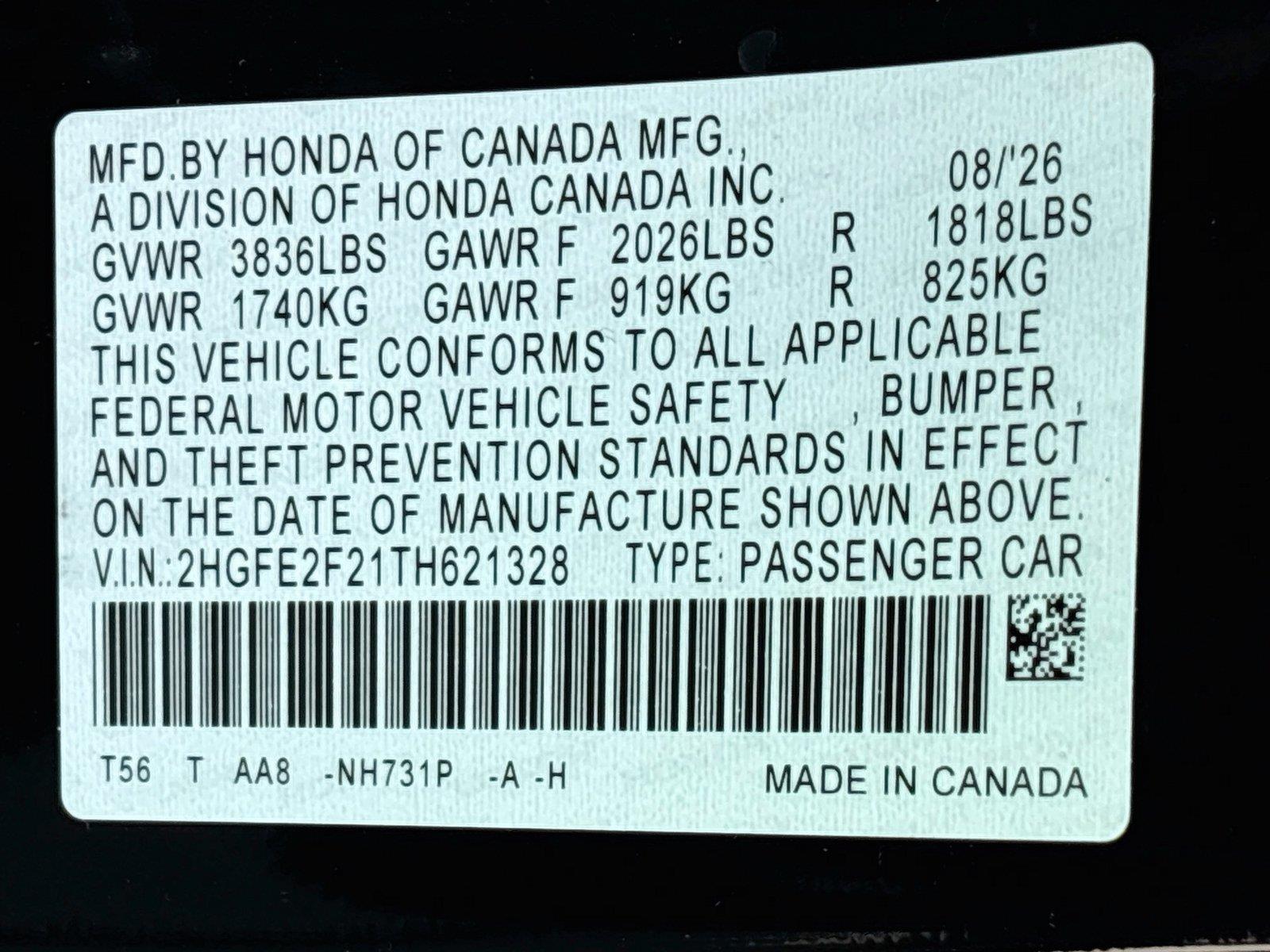 2026 HONDA CIVIC LX