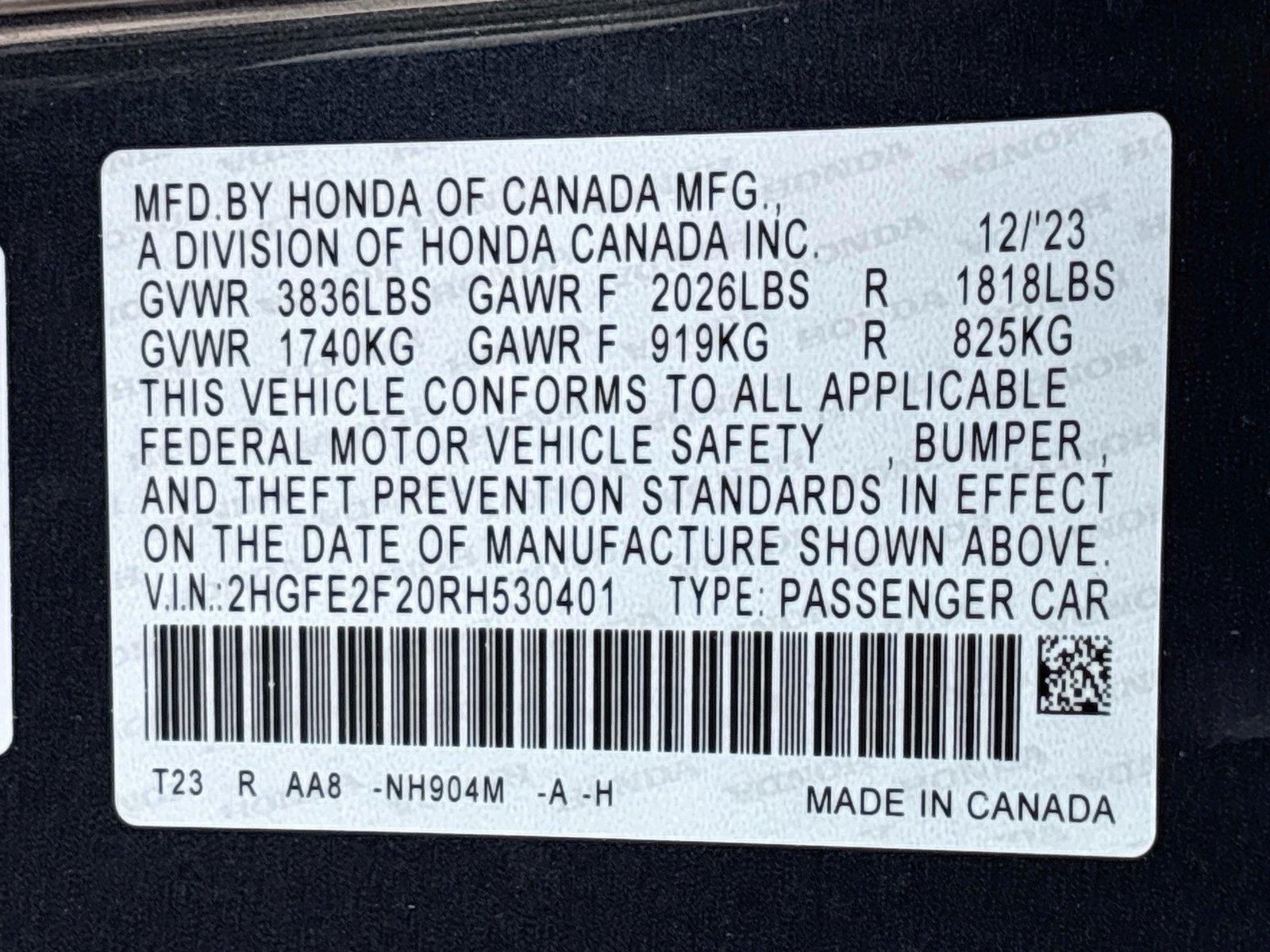 2024 Honda Civic Sedan LX