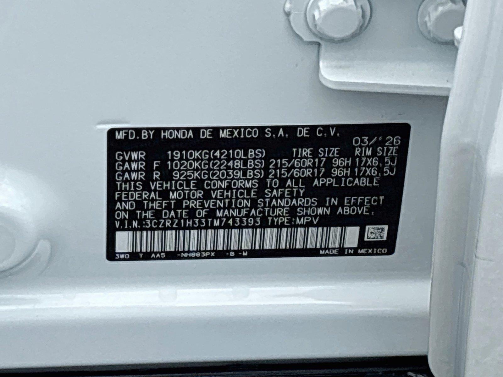 2026 Honda HR-V LX