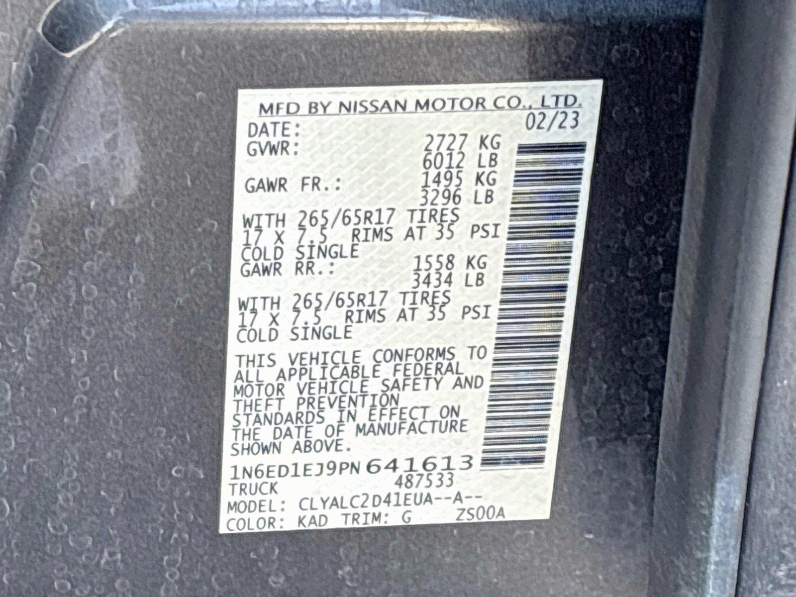 2023 Nissan Frontier SV