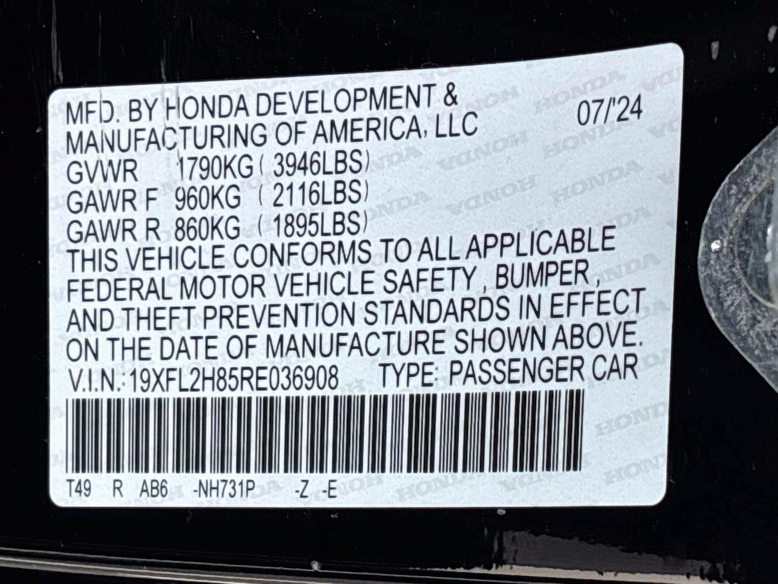 2024 Honda Civic Sport