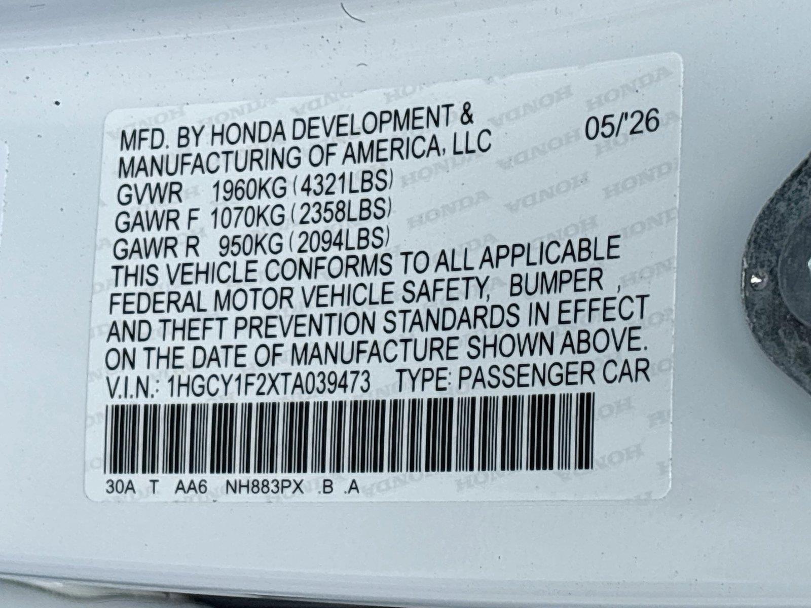 2026 Honda Accord Sedan LX
