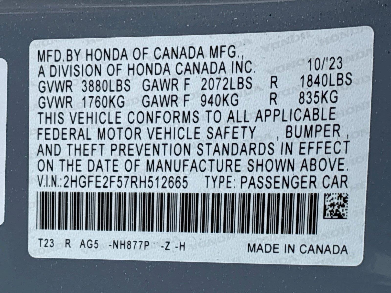 2024 Honda Civic Sport