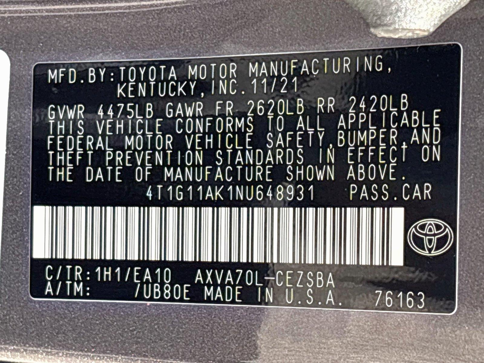2022 Toyota Camry SE