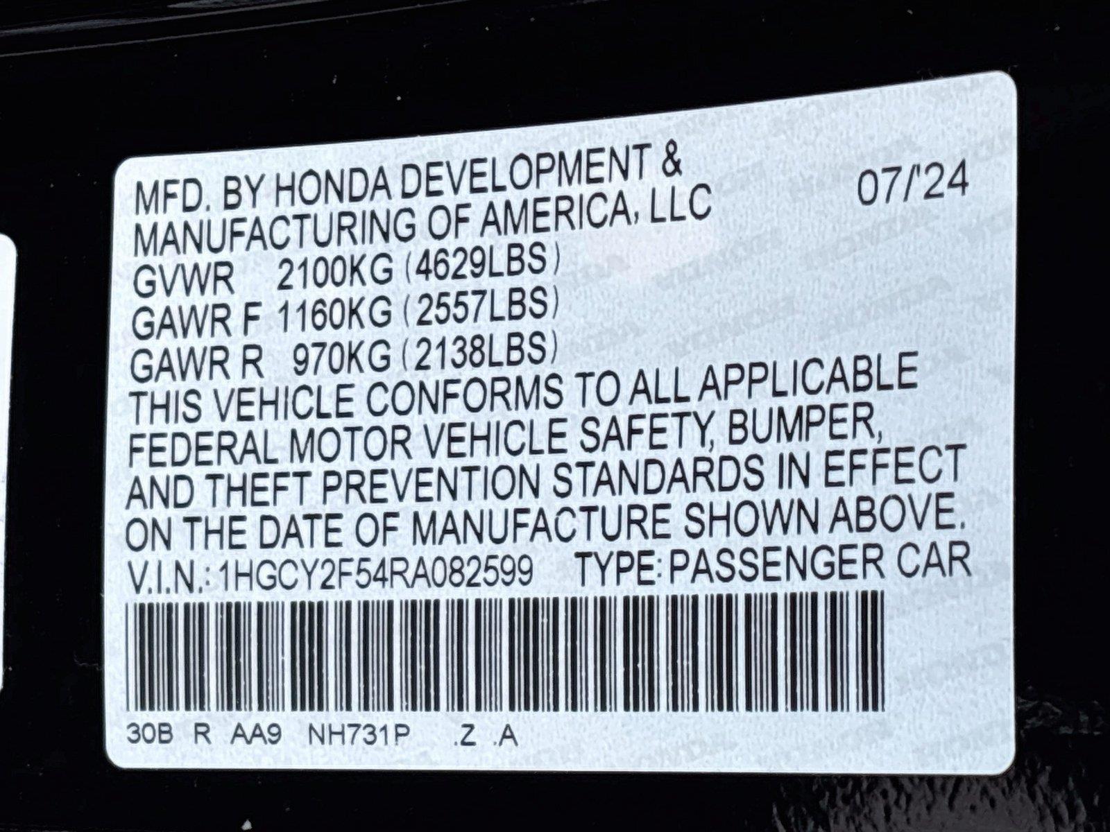 2024 Honda Accord Hybrid Sport