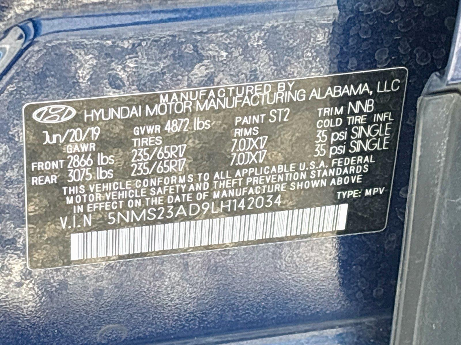 2020 Hyundai Santa Fe SE