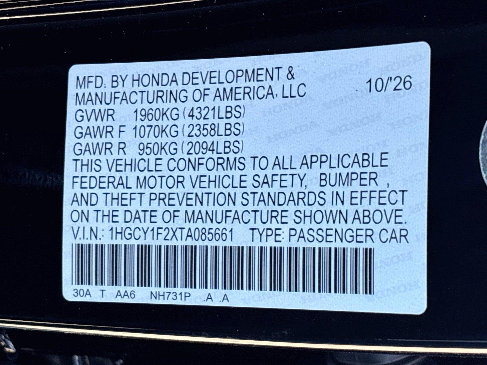2026 Honda Accord Sedan LX