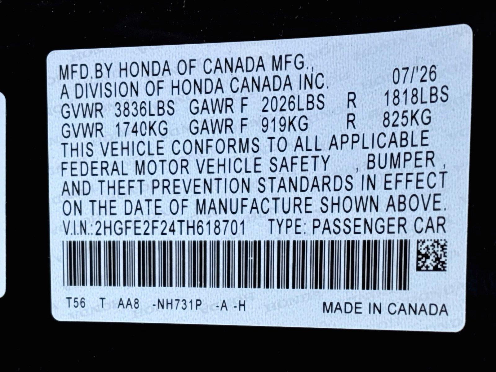 2026 Honda Civic Sedan LX