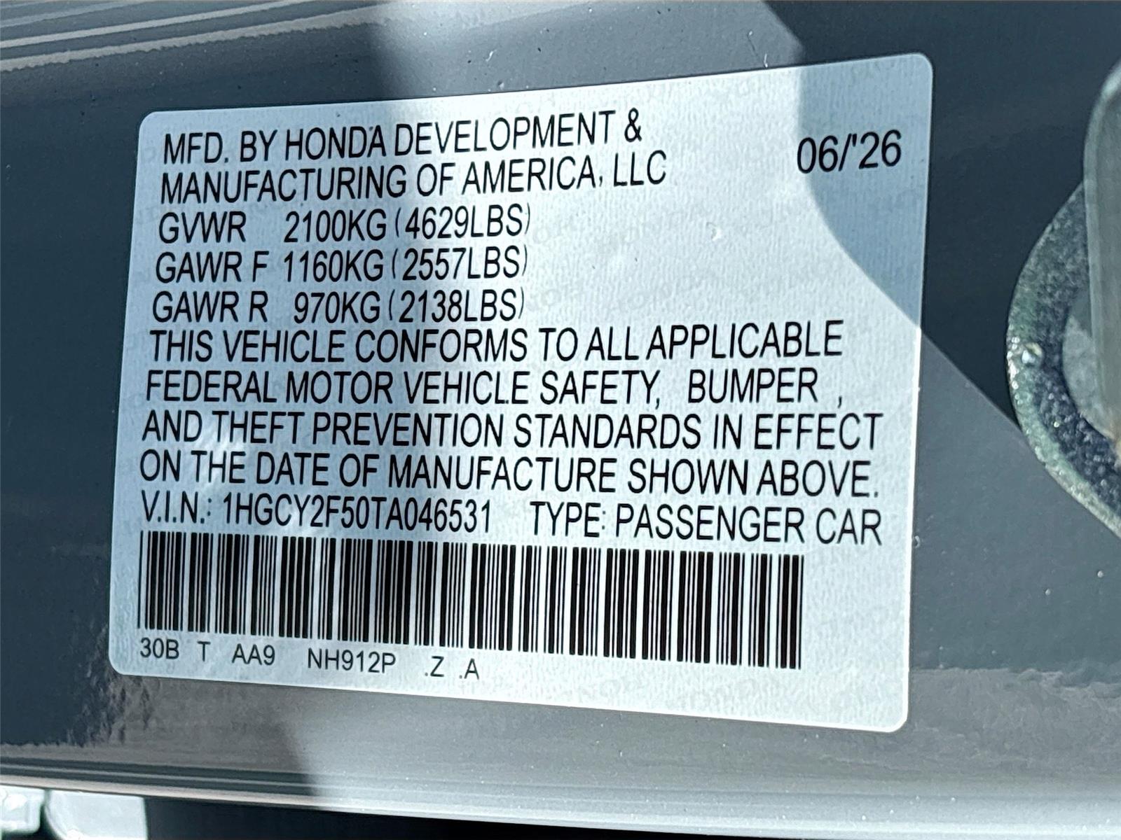 2026 Honda Accord Hybrid Sport