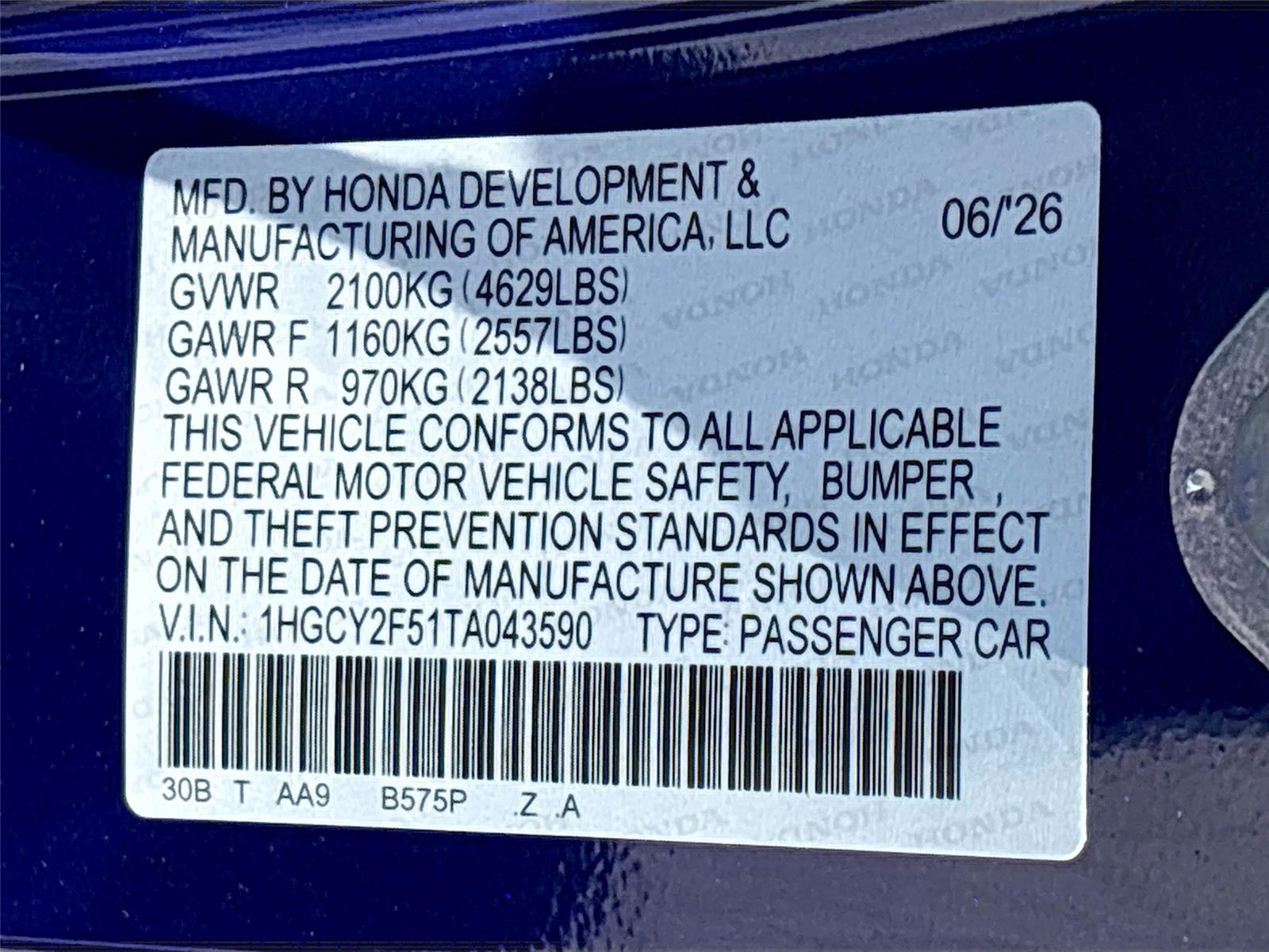 2026 Honda Accord Hybrid Sport