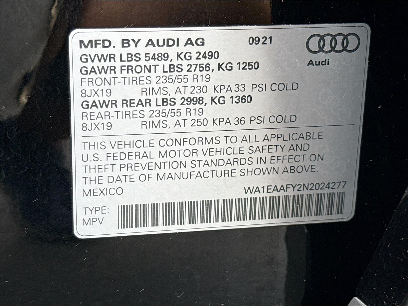 2022 Audi Q5 S line Premium Plus