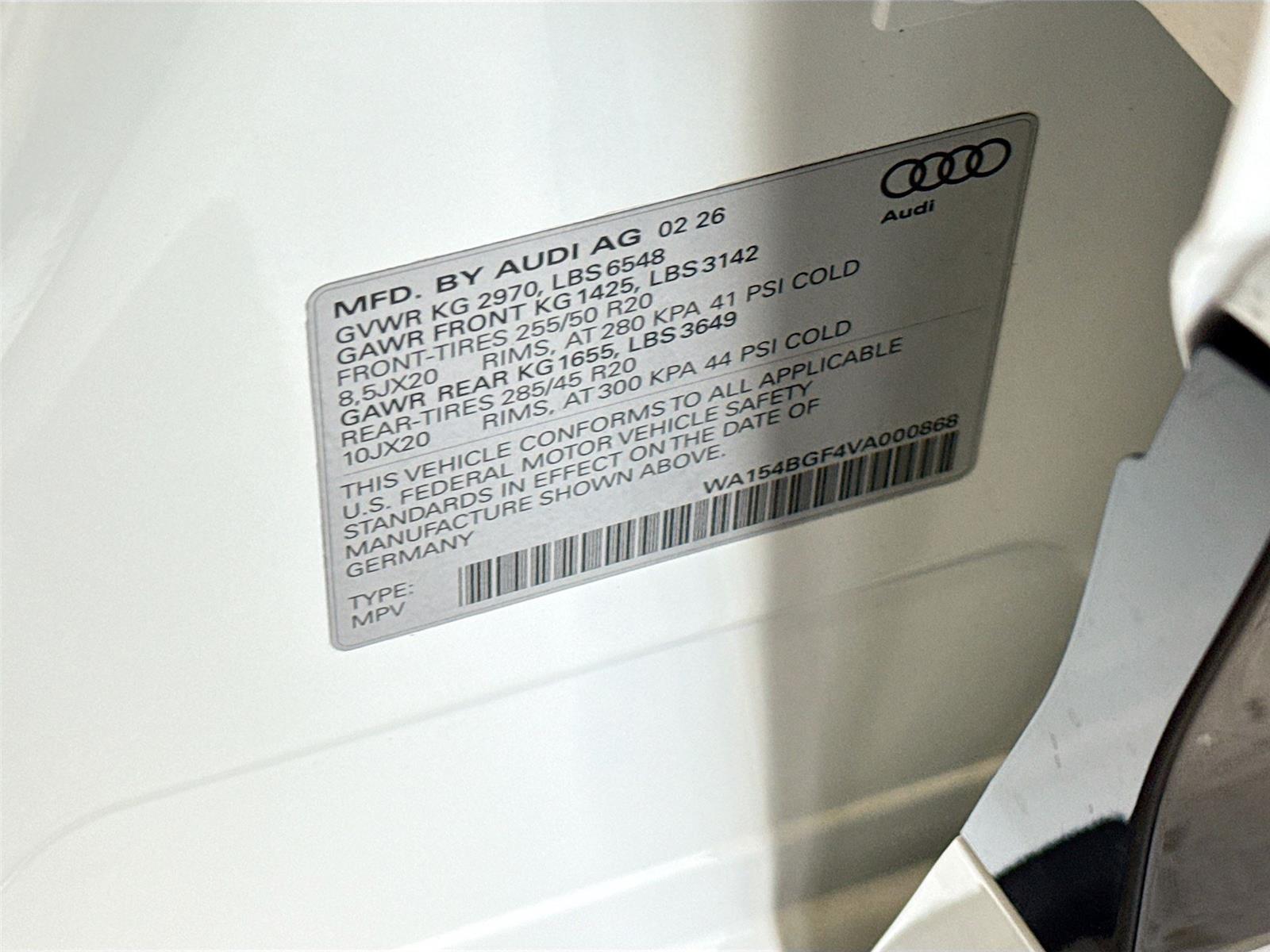2027 Audi Q6 e-tron Premium Plus