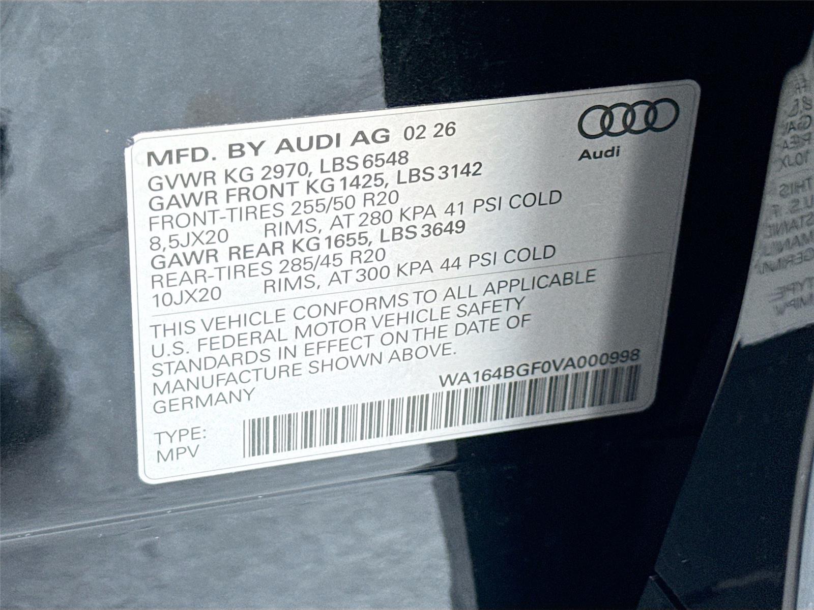 2027 Audi Q6 e-tron Prestige