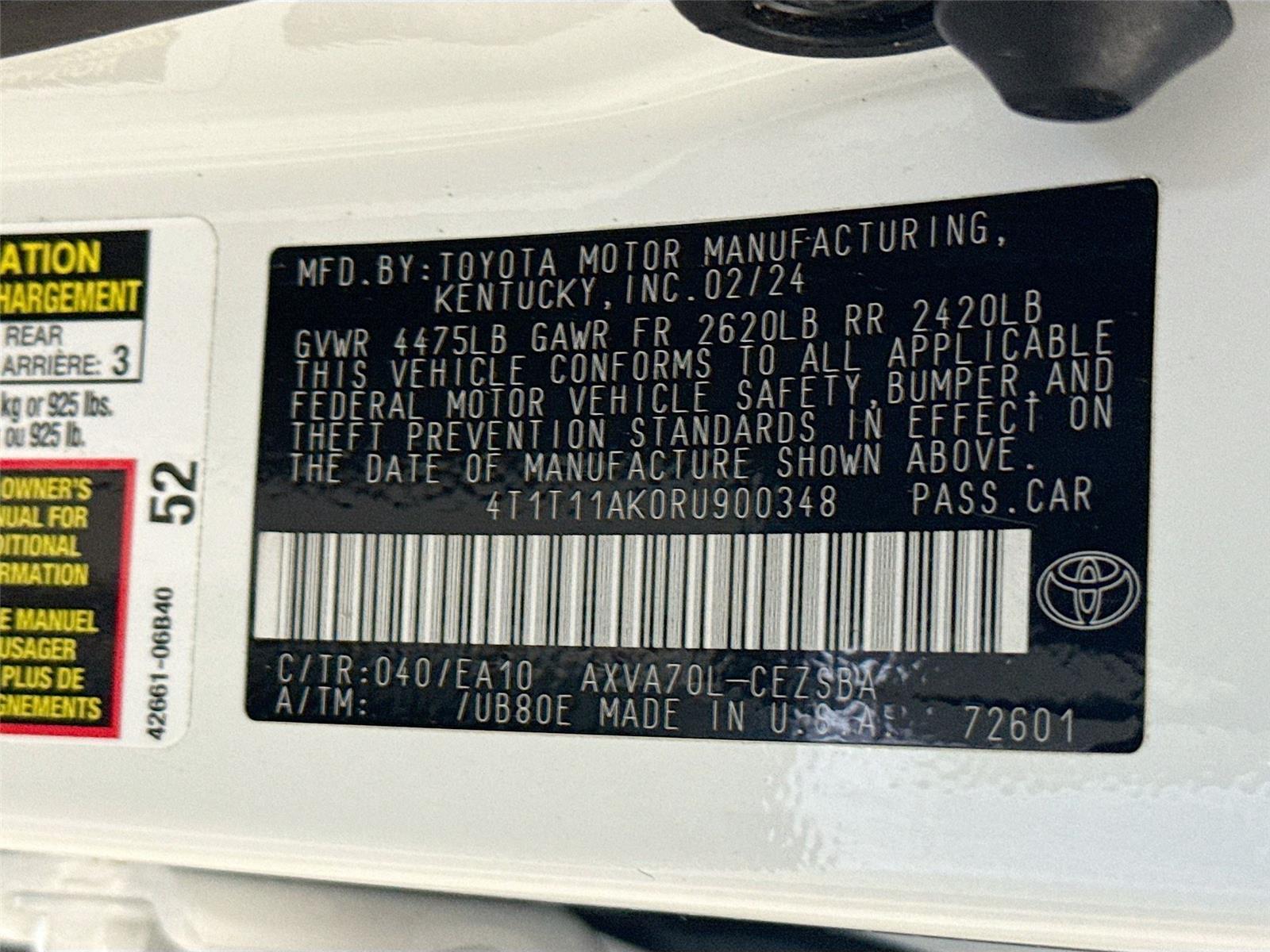 2024 Toyota Camry SE