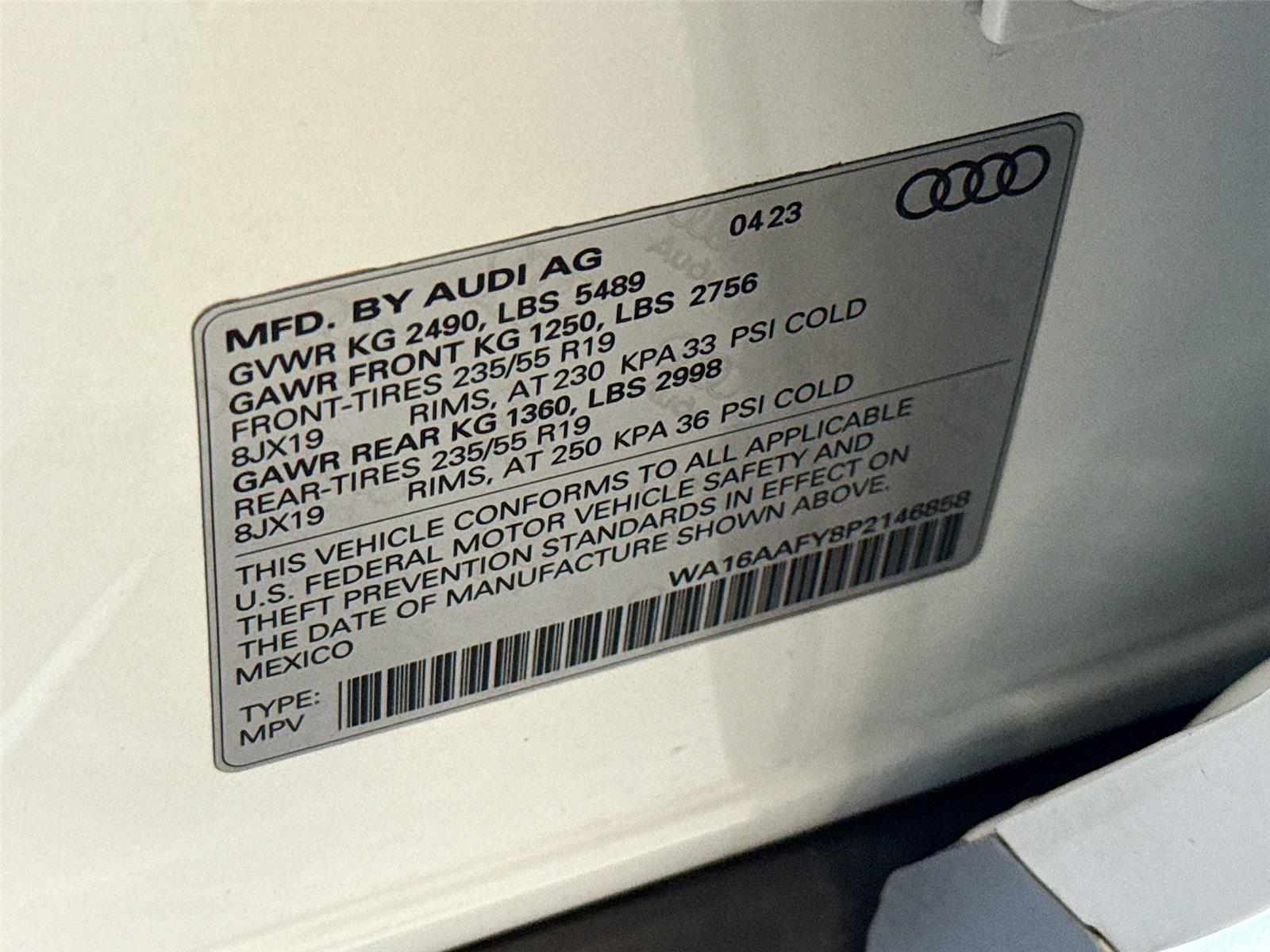 2023 Audi Q5 Sportback S line Prestige