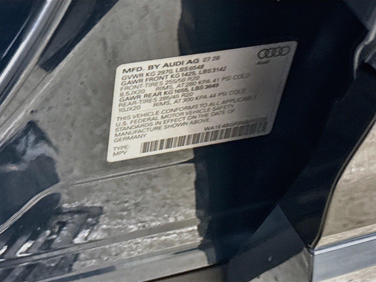 2027 Audi Q6 e-tron Sportback Premium Plus