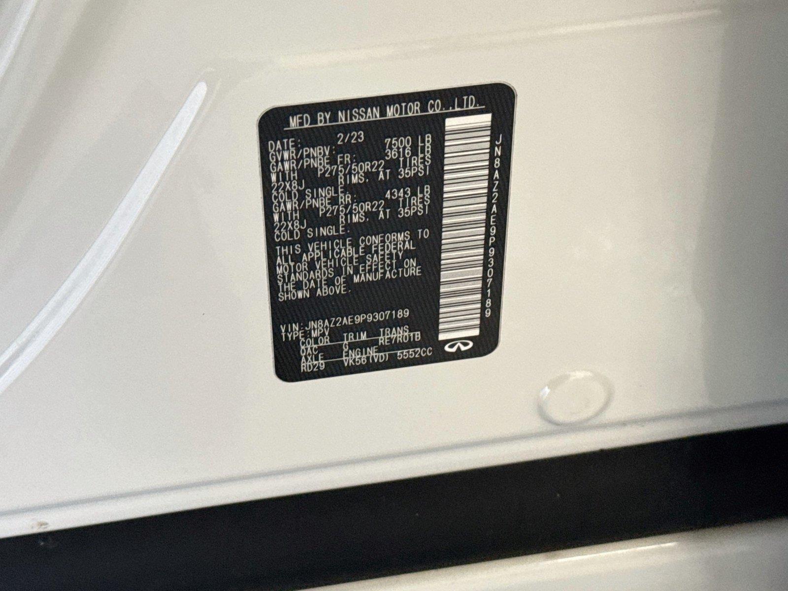 2023 INFINITI QX80 PREMIUM SELECT
