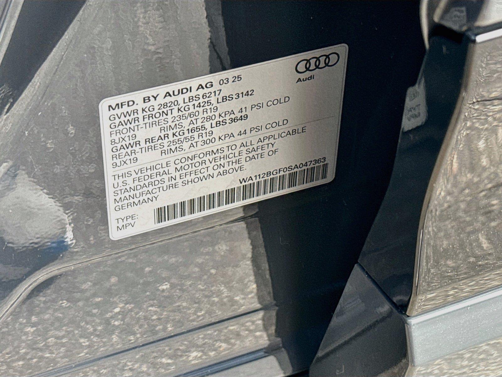 2025 Audi Q6 e-tron Premium