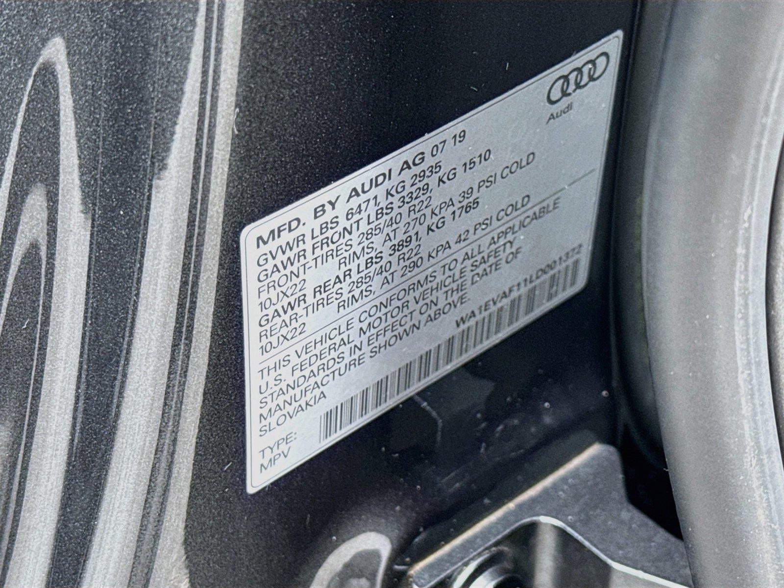 2020 Audi Q8 Premium Plus