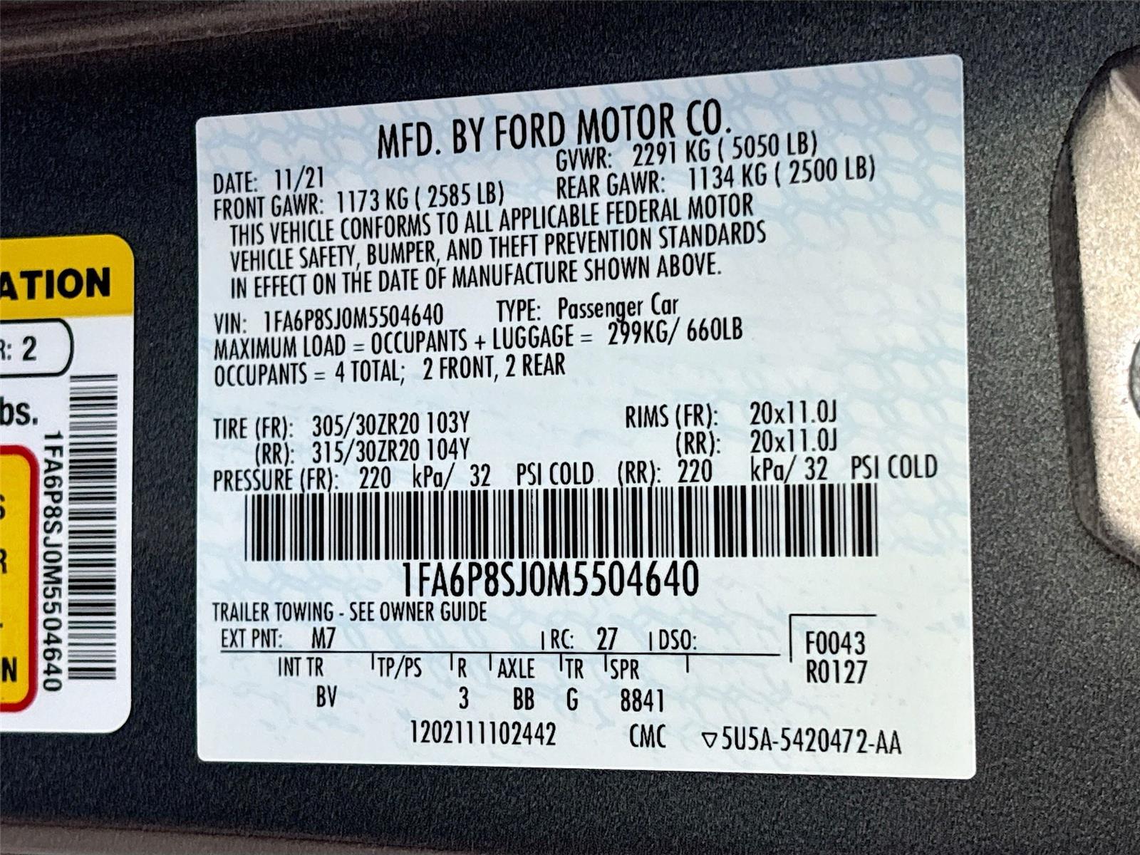 2021 Ford Mustang Shelby GT500