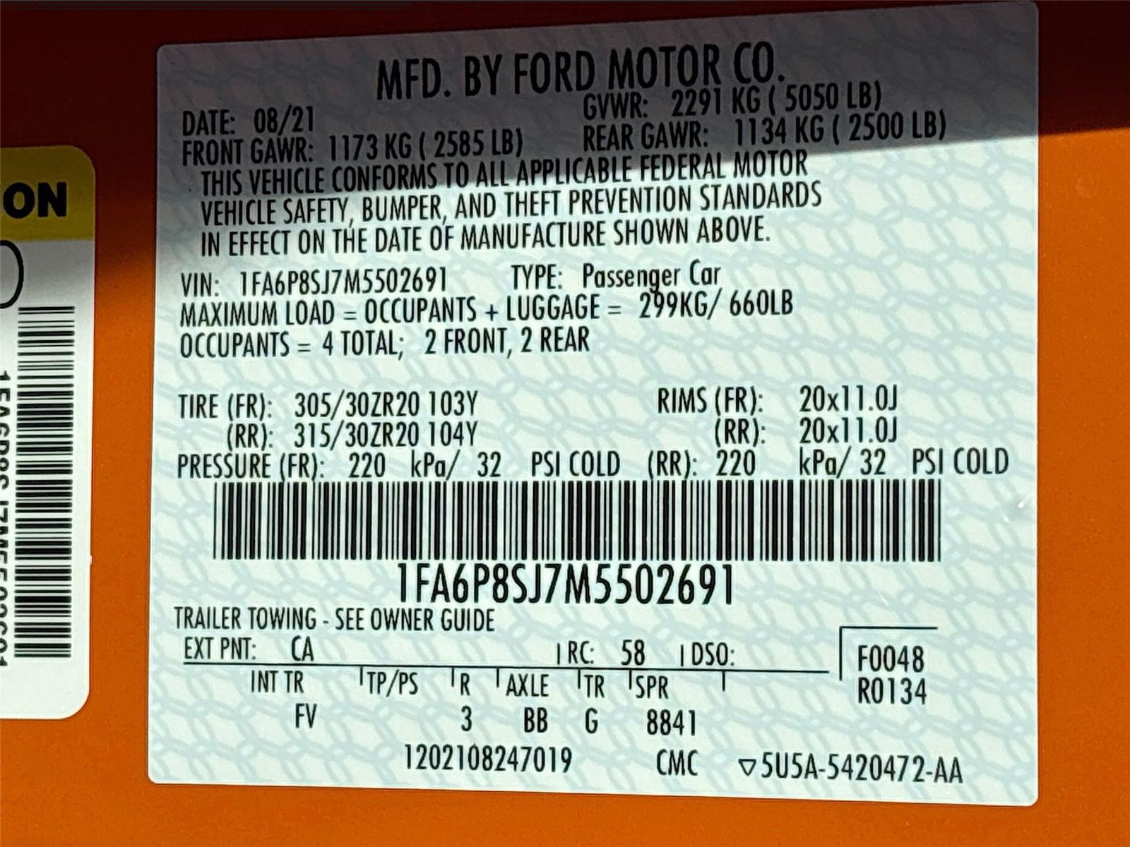 2021 Ford Mustang Shelby GT500