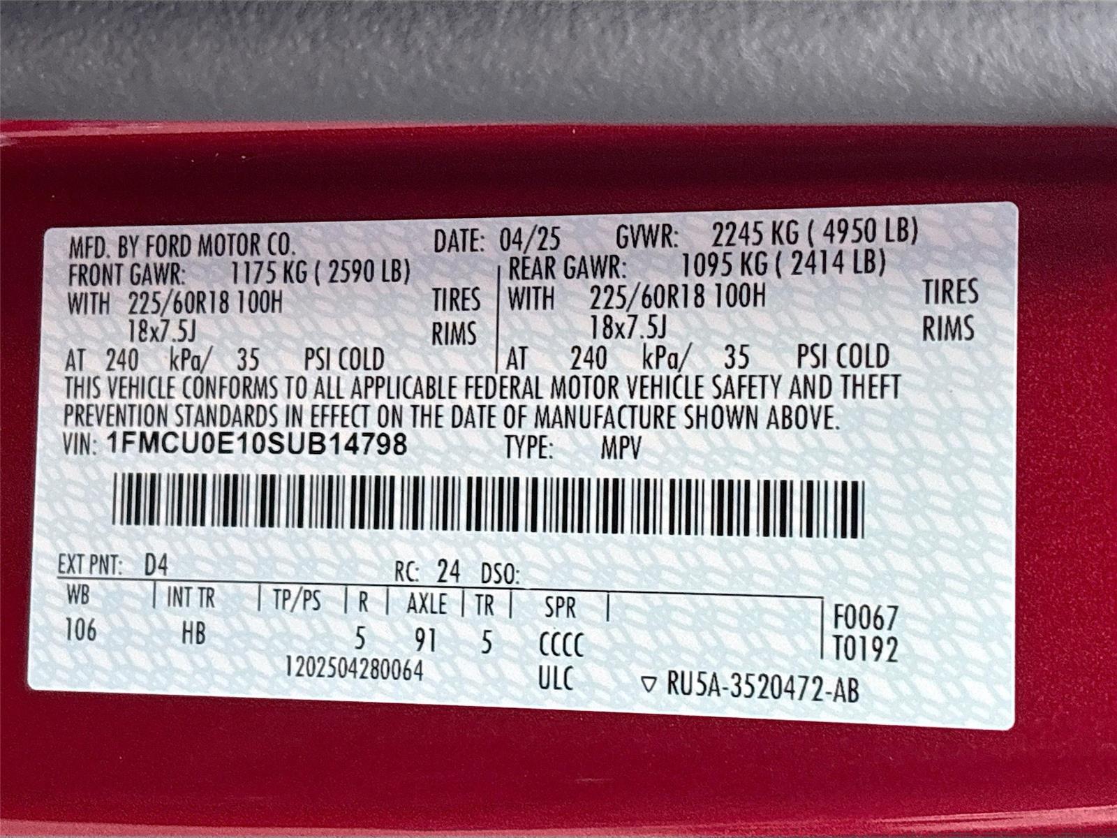 Ford Escape Plug-In Hybrid Base