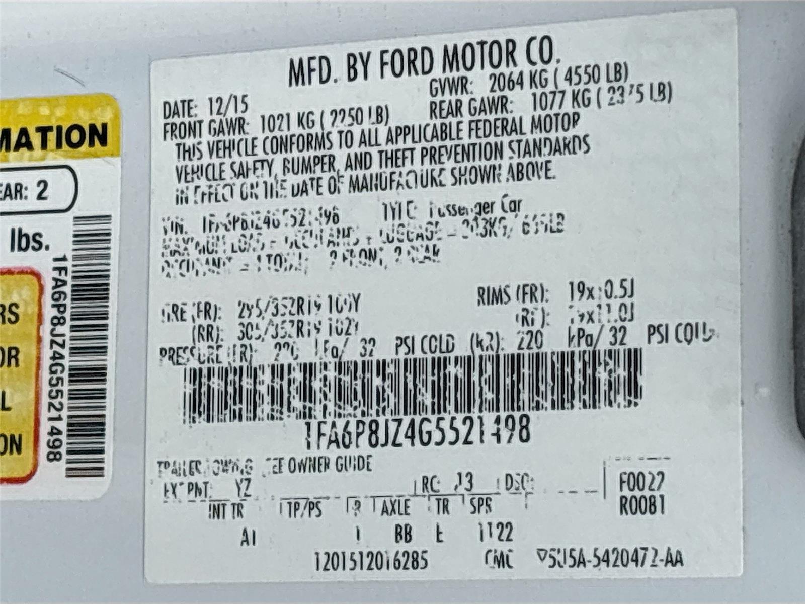 2016 Ford Mustang Shelby GT350