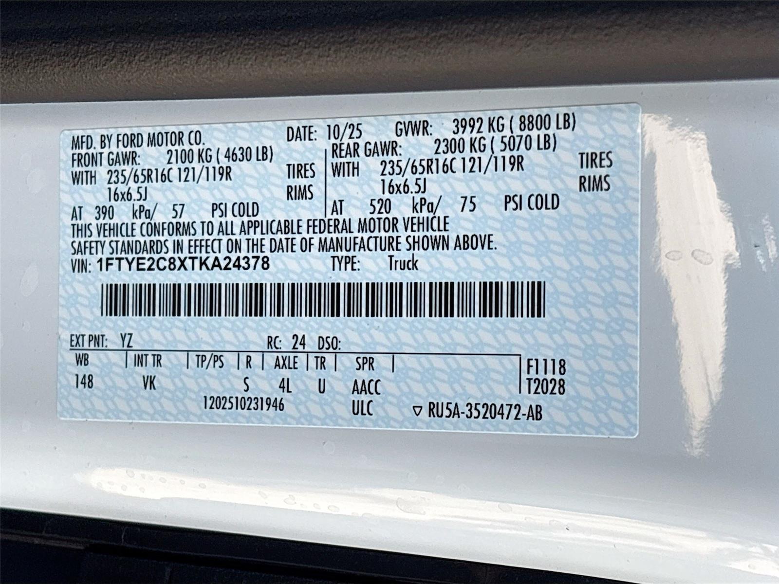 2026 Ford Transit Cargo Van