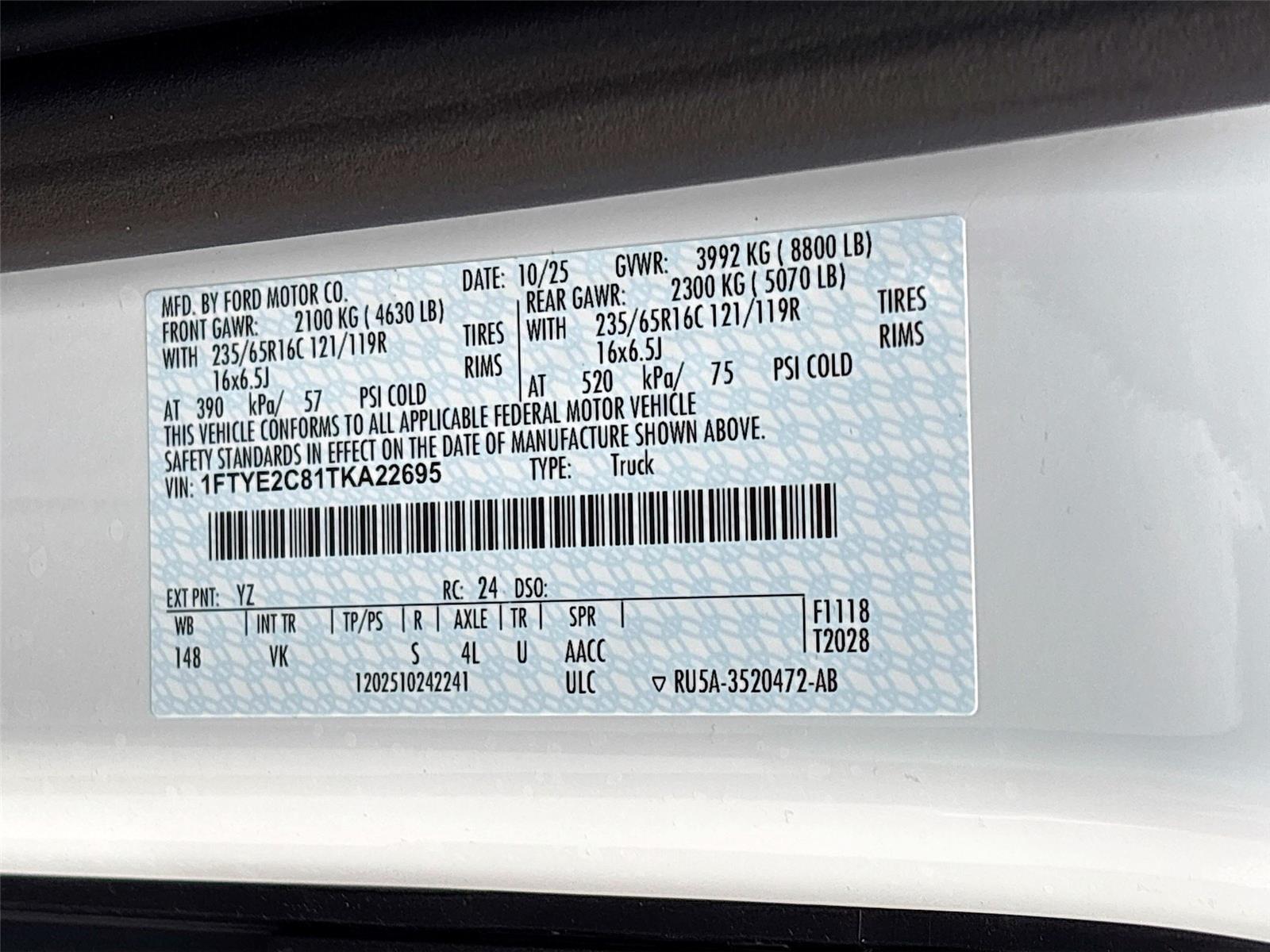 2026 Ford Transit Cargo Van