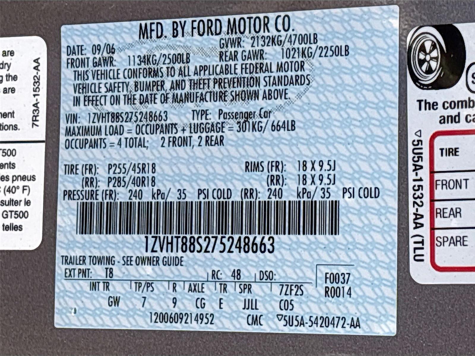 2007 Ford Mustang Shelby GT500