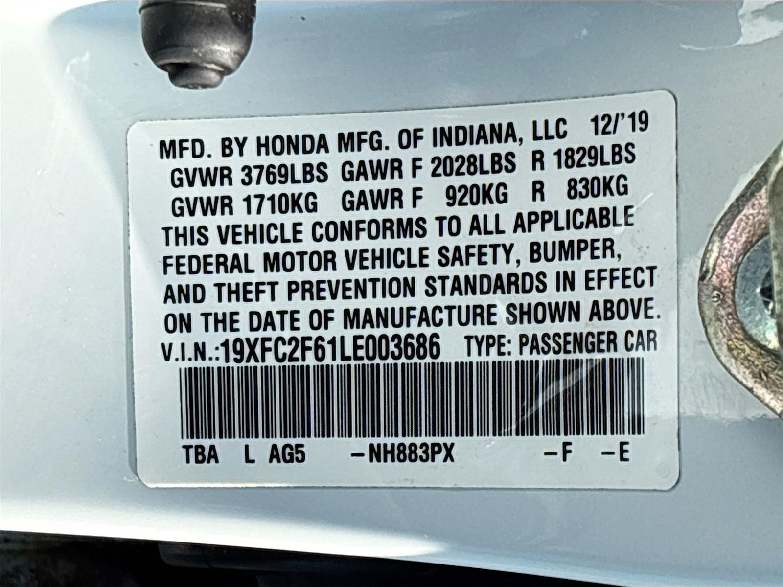 2020 Honda Civic Sedan LX