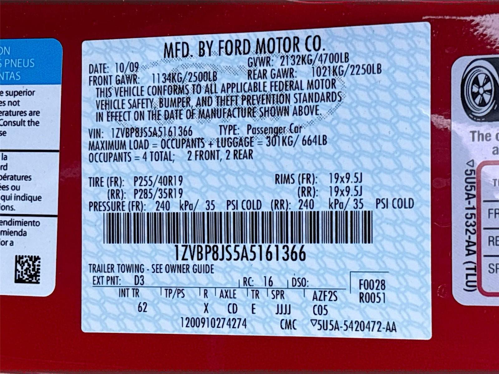 2010 Ford Mustang GT500