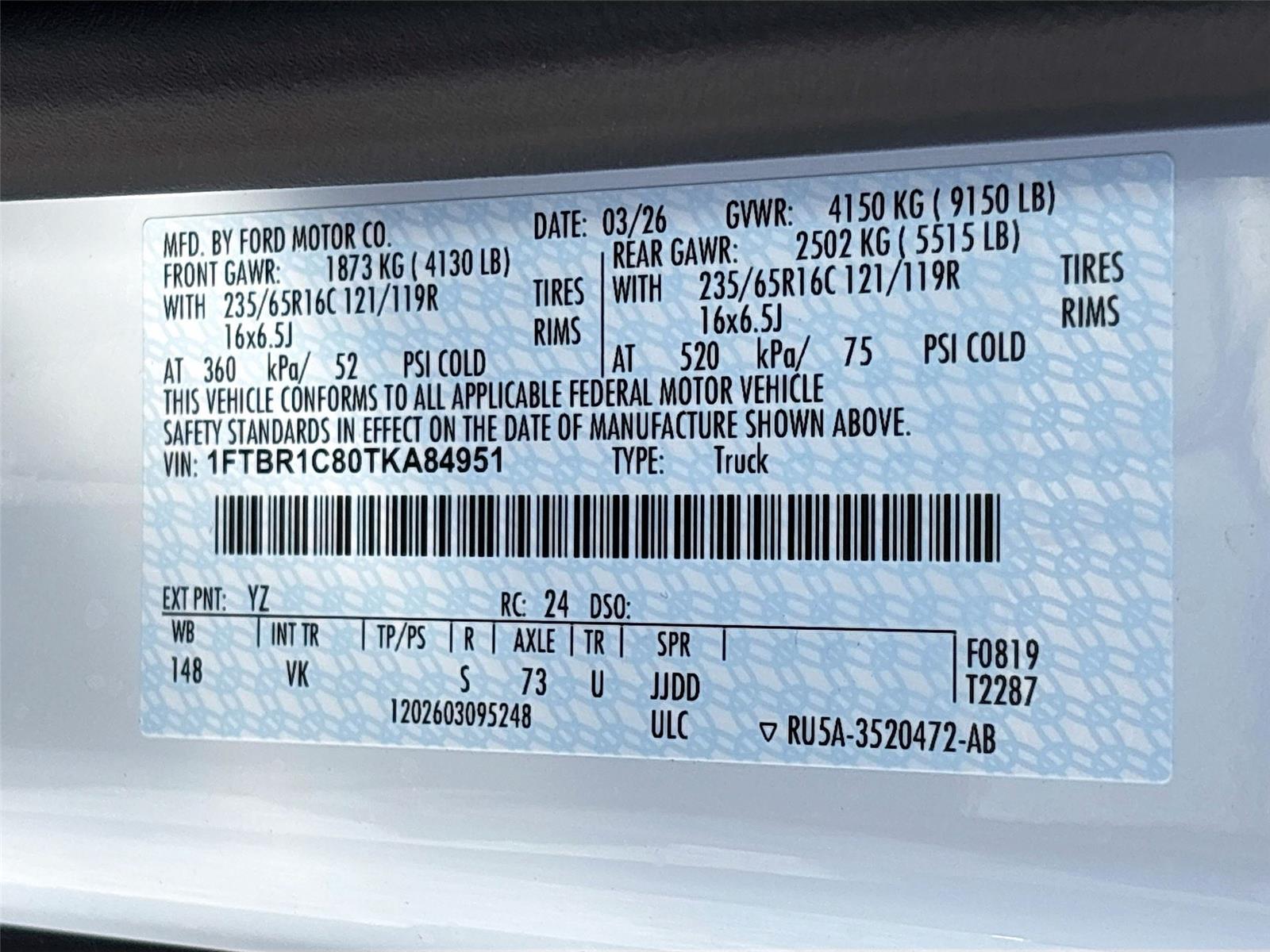 2026 Ford Transit Cargo Van