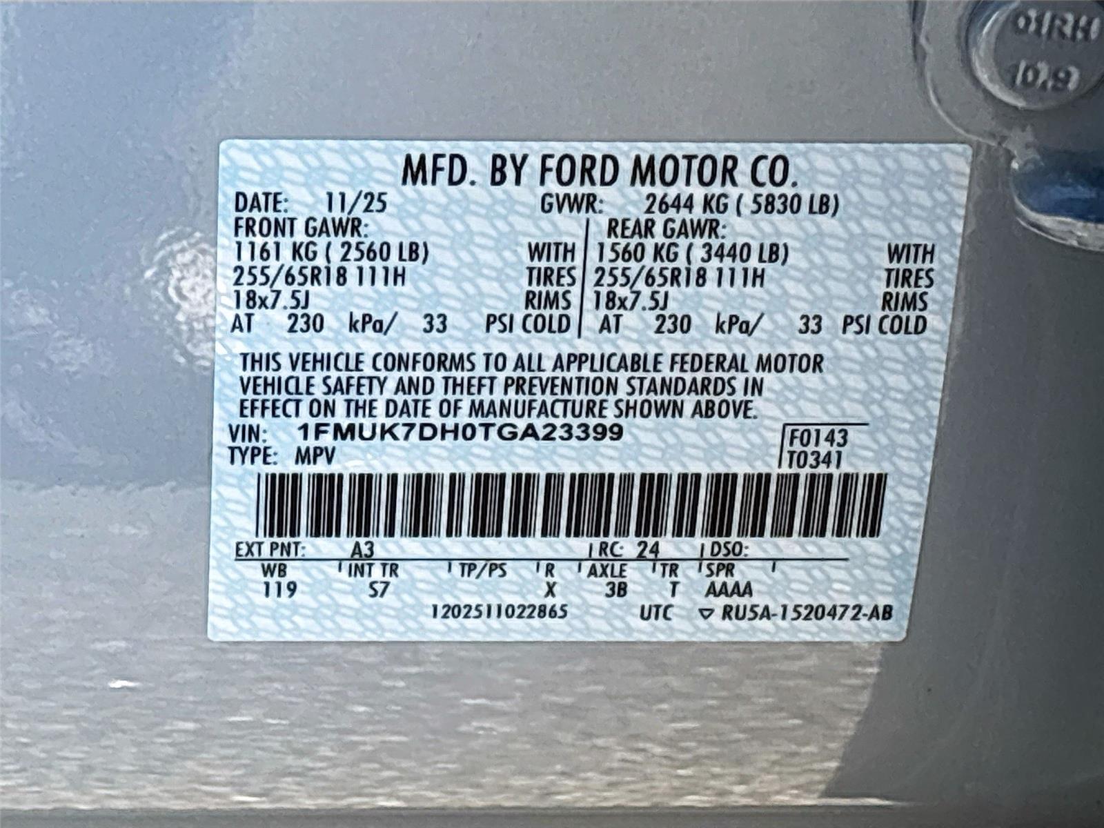 2026 Ford Explorer Active w/200A Pkg