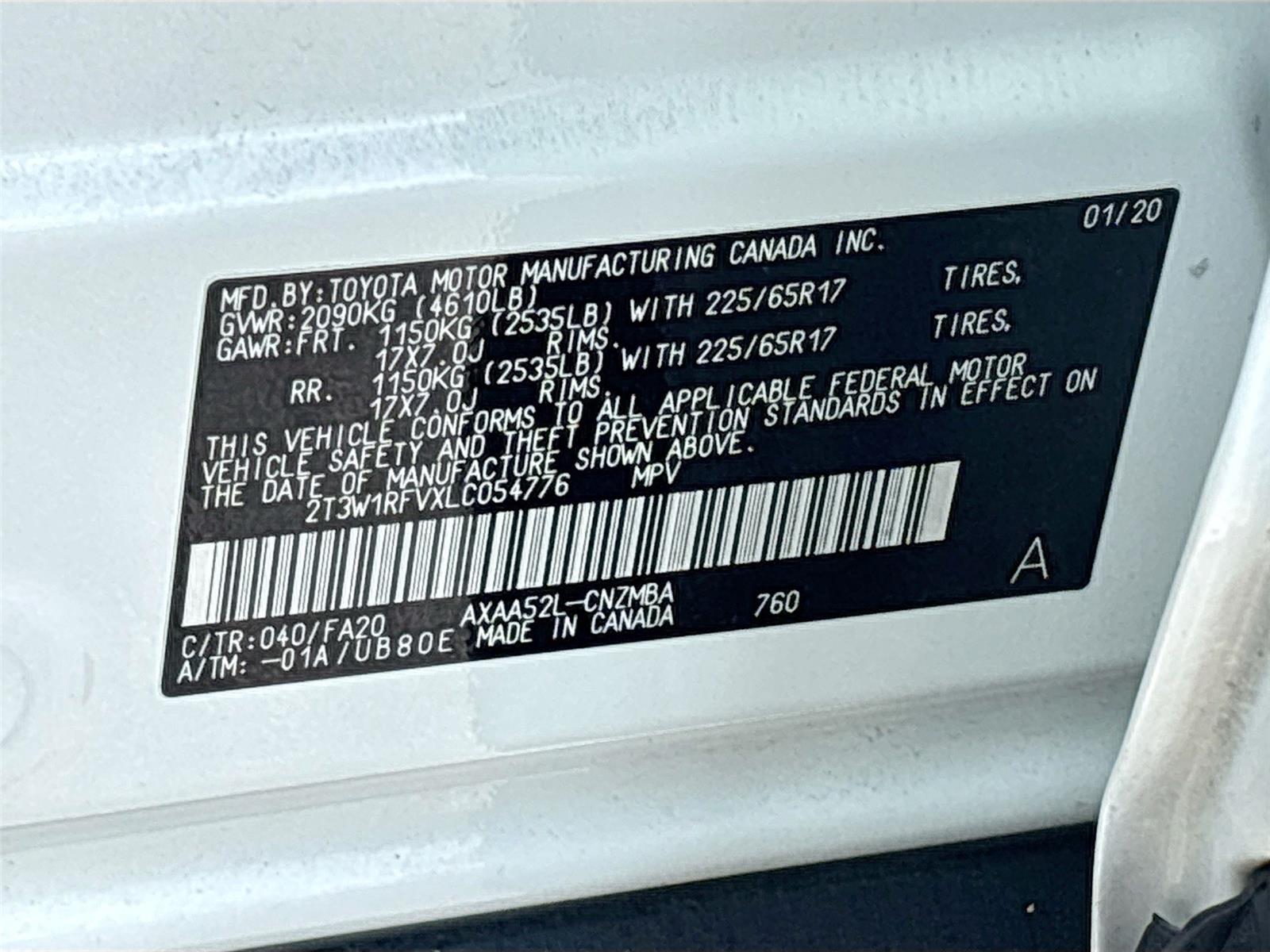 2020 Toyota RAV4 XLE