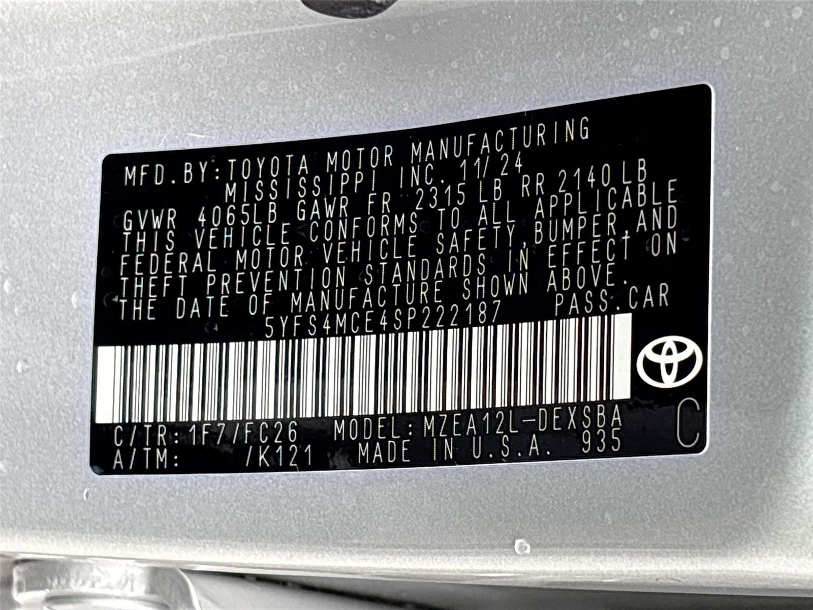 2025 Toyota Corolla SE