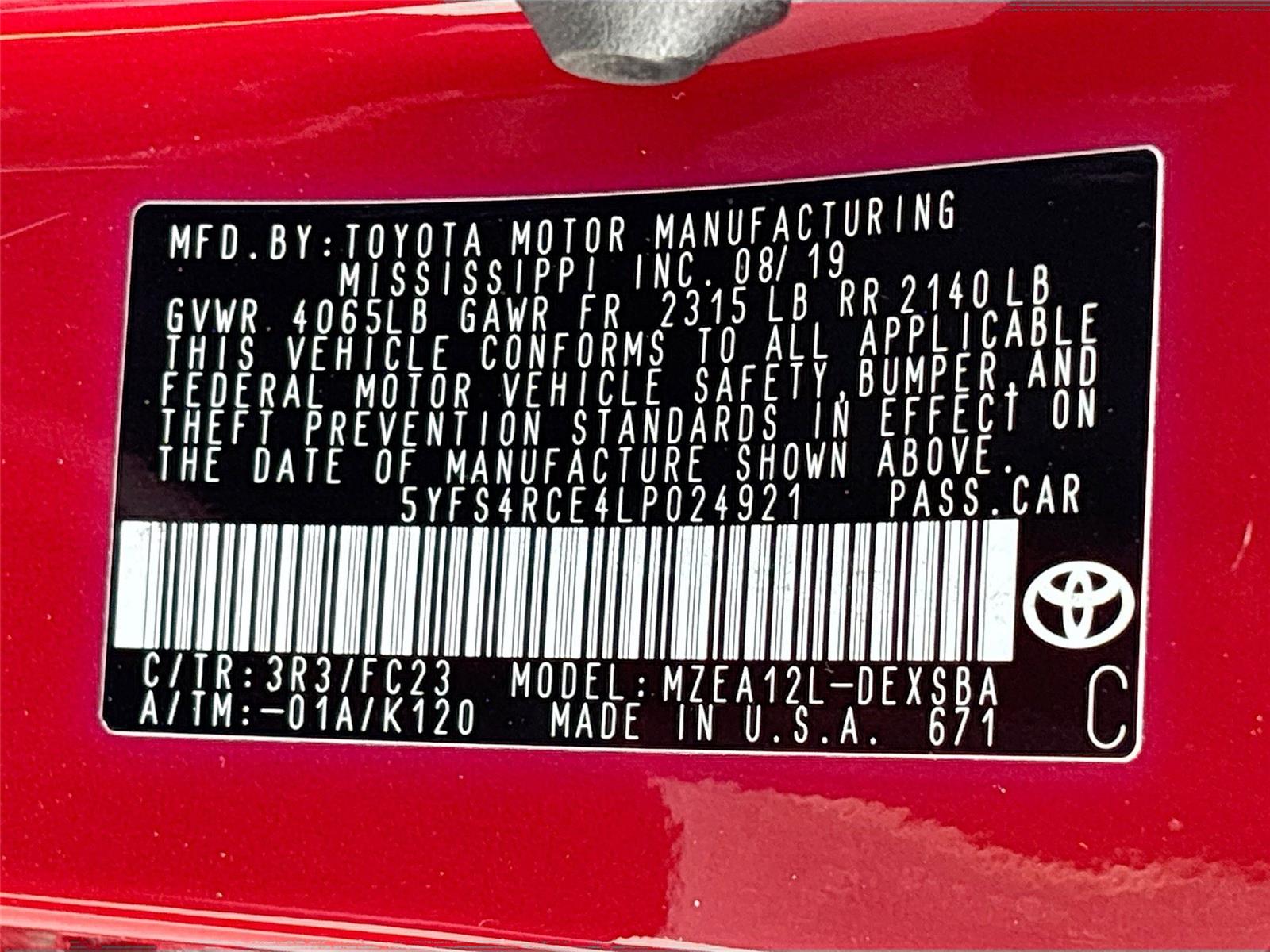 2020 Toyota Corolla SE