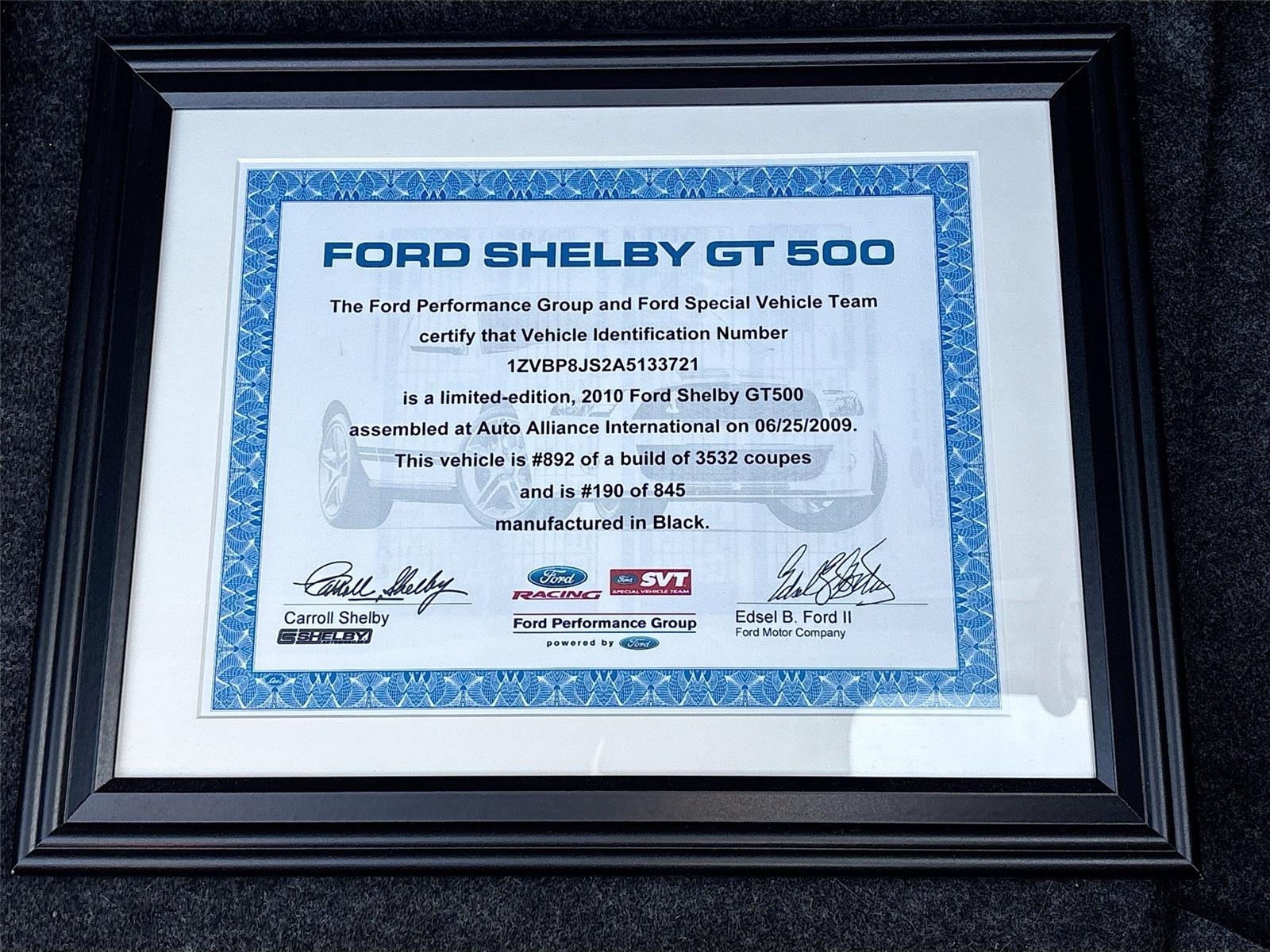 2010 FORD MUSTANG GT500