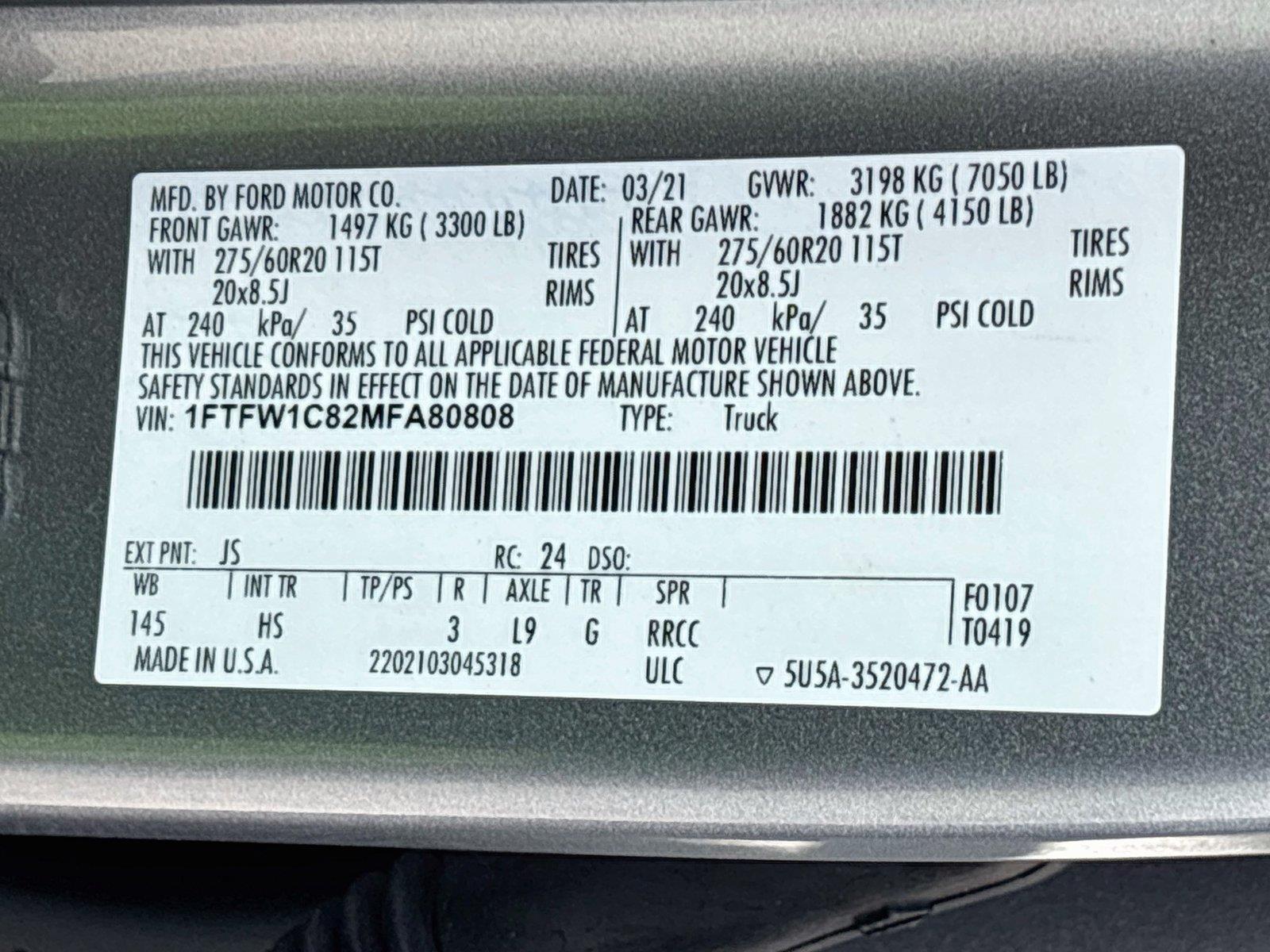 2021 Ford F-150 LARIAT