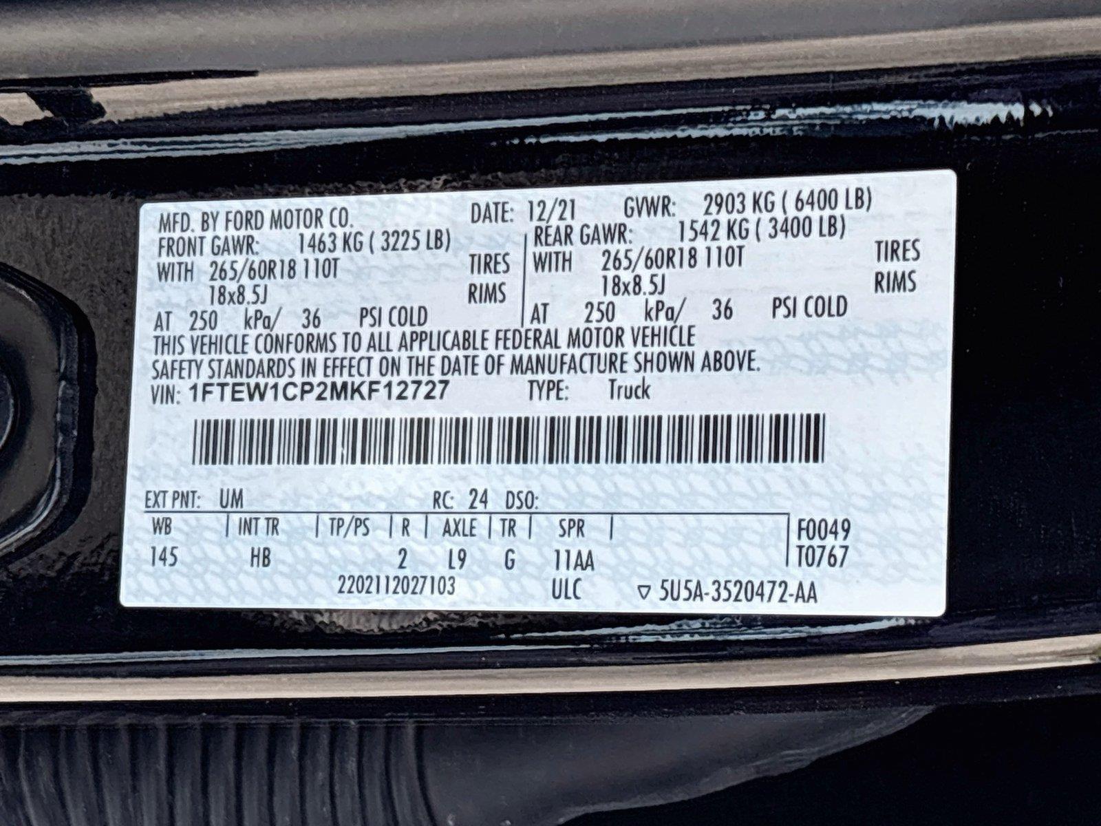 2021 Ford F-150 LARIAT
