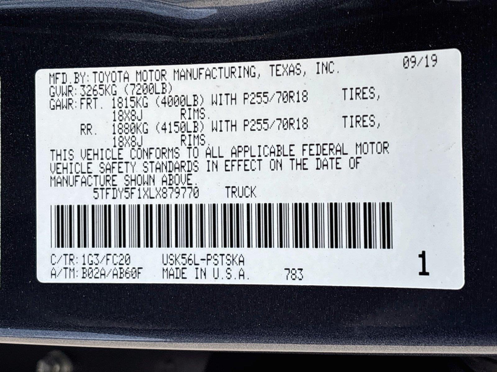 2020 Toyota Tundra SR5