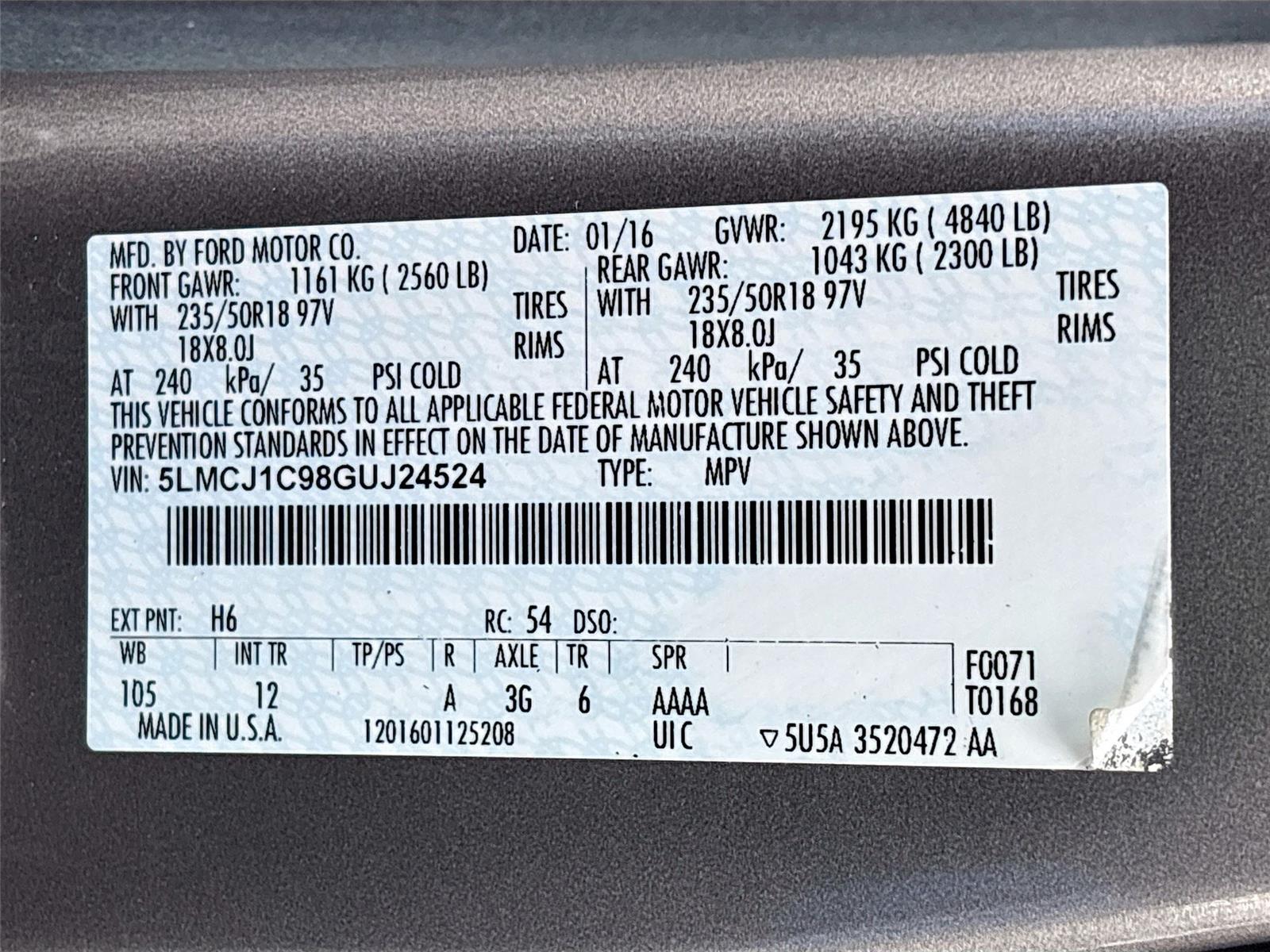 2016 Lincoln MKC Premier