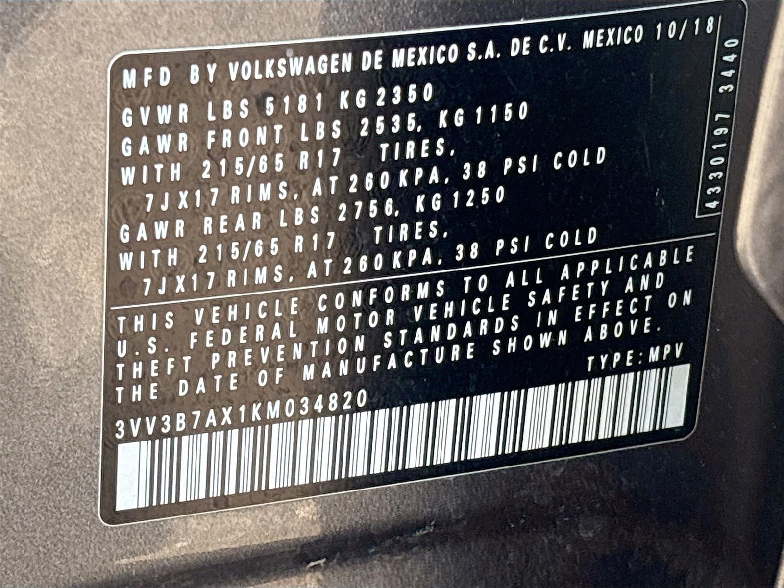 2019 Volkswagen Tiguan SE