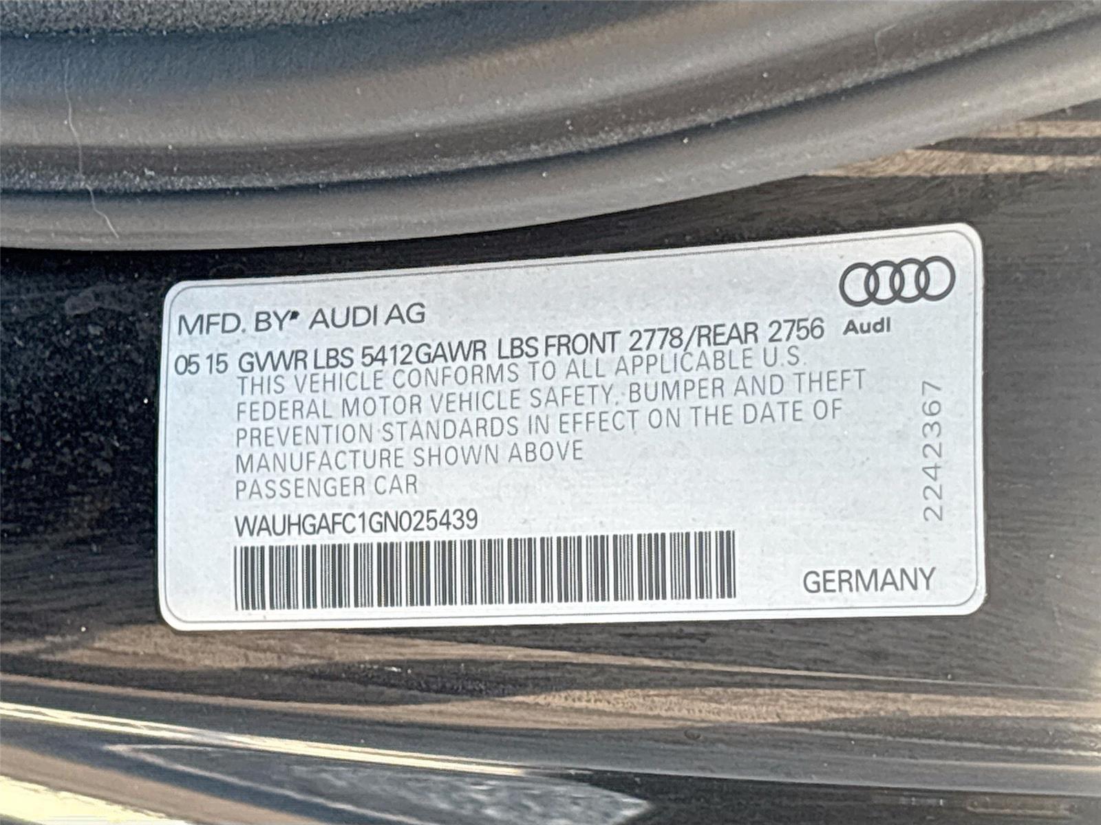 2016 Audi A6 3.0T Prestige