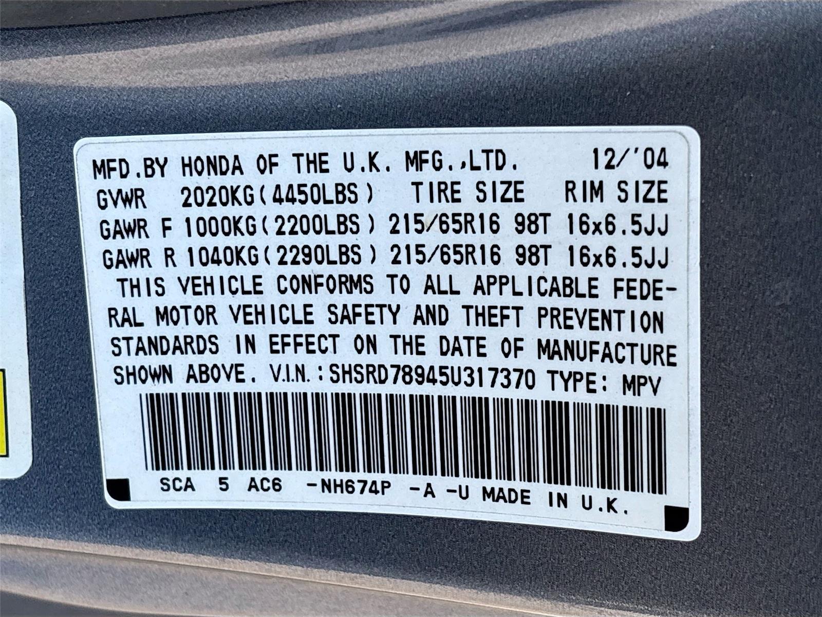 2005 Honda CR-V Special Edition