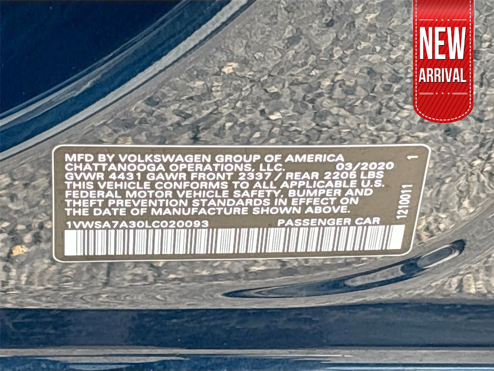 2020 Volkswagen Passat 2.0T SE