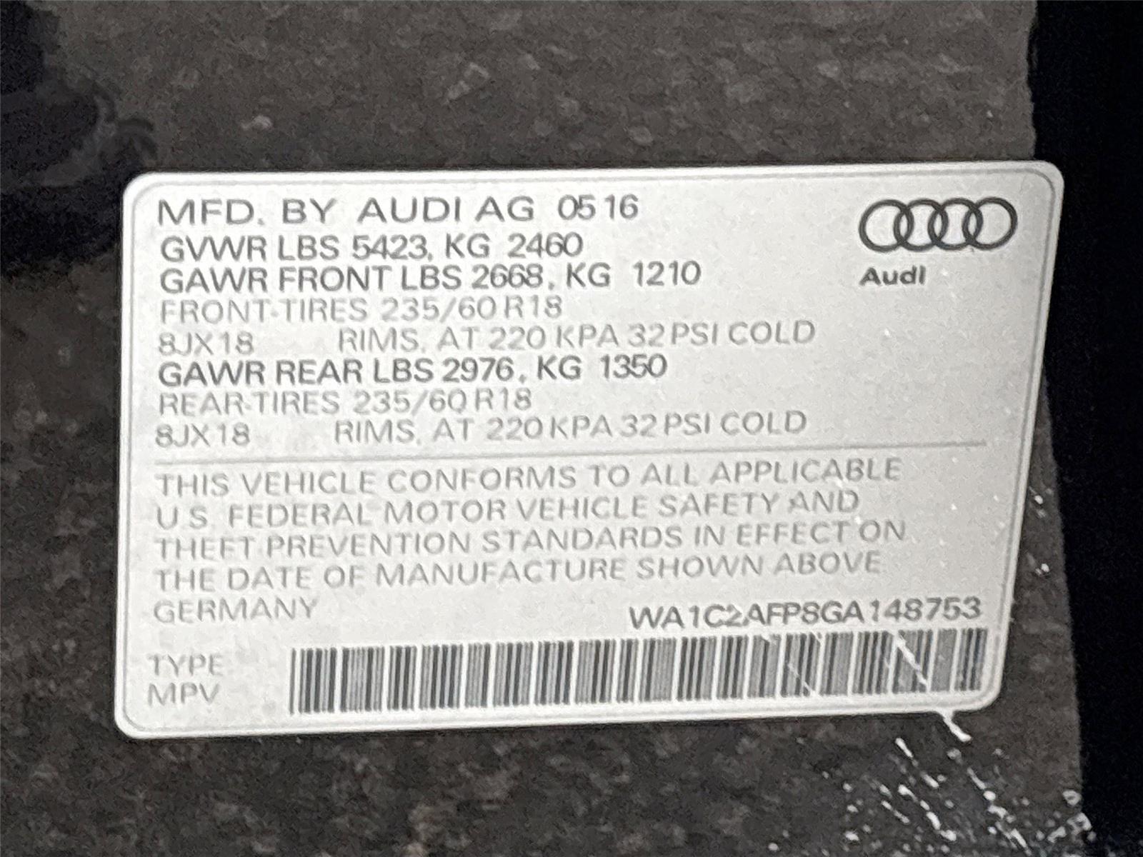 2016 Audi Q5 Premium