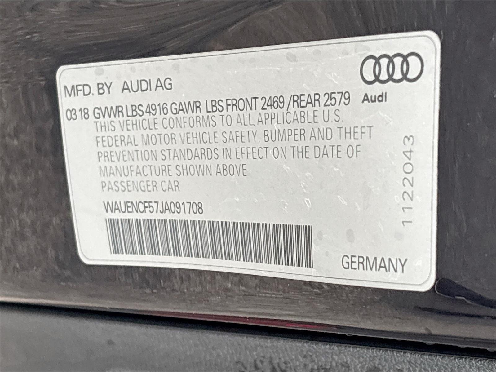 2018 Audi A5 Sportback Premium Plus